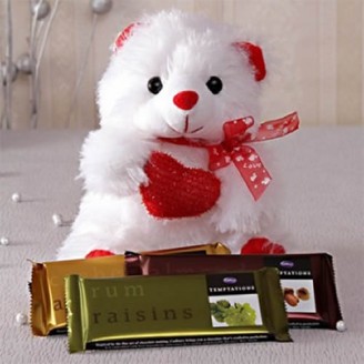 Teddy and chocolate love Gift for her  Delivery Jaipur, Rajasthan